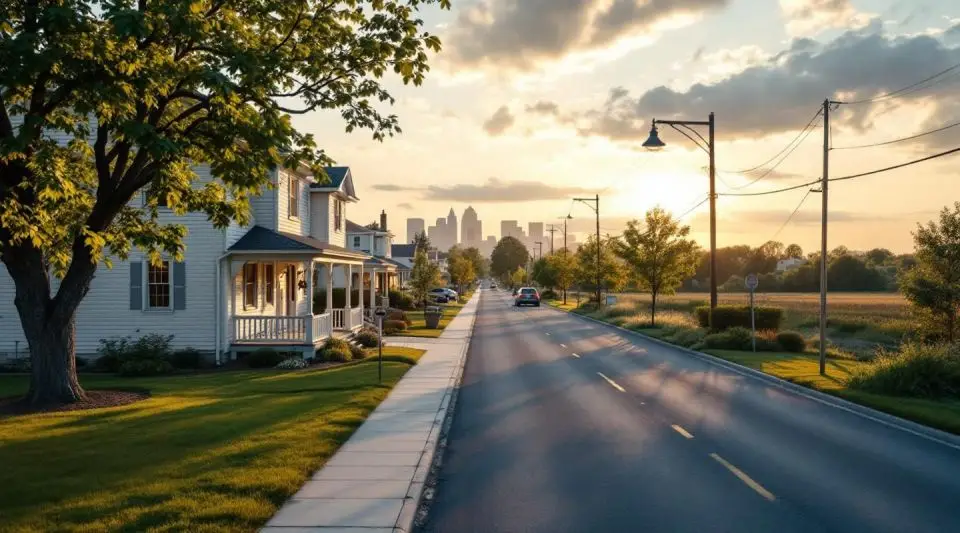 A professional restoration vehicle parked on a residential street in Gretna, NE, near a newer subdivision at sunset.