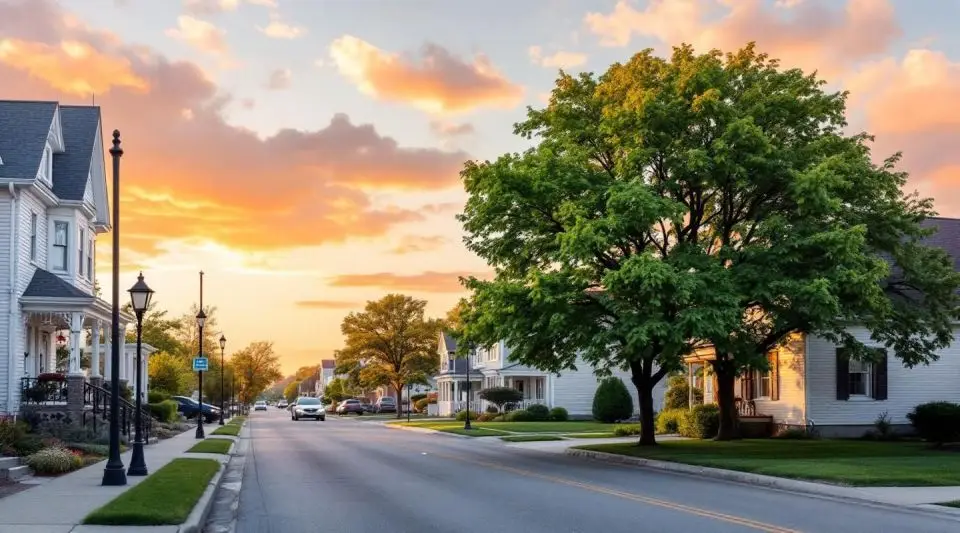 A professional restoration vehicle parked on a quiet Springfield residential street near a ranch-style home at dawn.